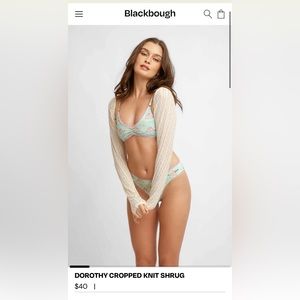 NWT BLACKBOUGH DOROTHY CROPPED KNIT SHRUG SMALL